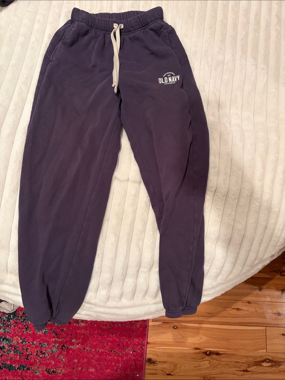 Old Navy Dark Navy Kids Jogger Sweatpants with White Drawstring
